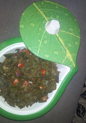 A picture of Asille(Moringa salad).