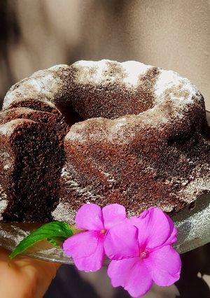 Una foto de Budín de chocolate con banana