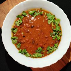 A picture of Kashmiri rajma curry.