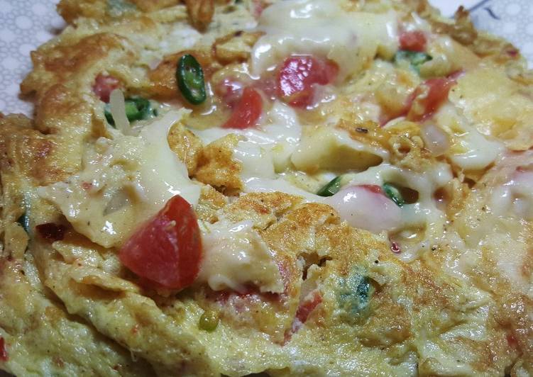 Easy Way to Make Favorite Cheese omelette
