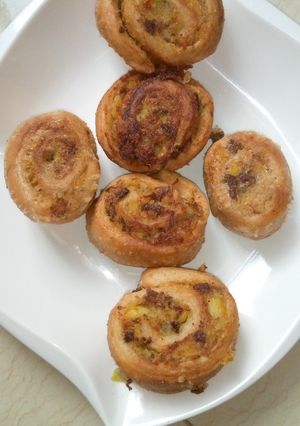 Pinwheel samosa 😋😋 ainihin hoton girkin