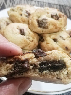 A picture of Oreo Stuffed Chocolate Chip Cookies.
