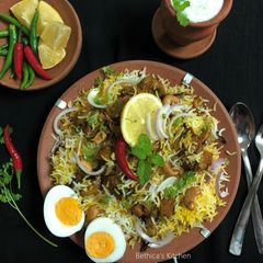 A picture of Smoked Mutton Dum Biryani.
