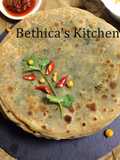 Hara Bhara Bharwan Paratha (Stuffed greens Flat Bread)