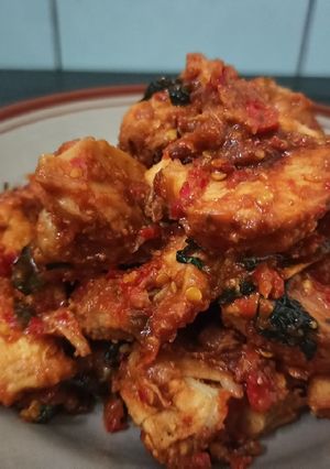 Foto resep Ayam pedas kemangi (menu diet no gula, minyak, tepung, santan)