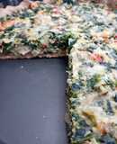 Tarta de espinaca y pollo con masa integral casera