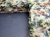 Tarta de espinaca y pollo con masa integral casera