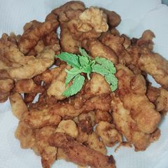 A picture of Crispy fried chicken strips.