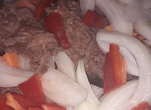 Una foto de Liebre o conejo al escabeche.