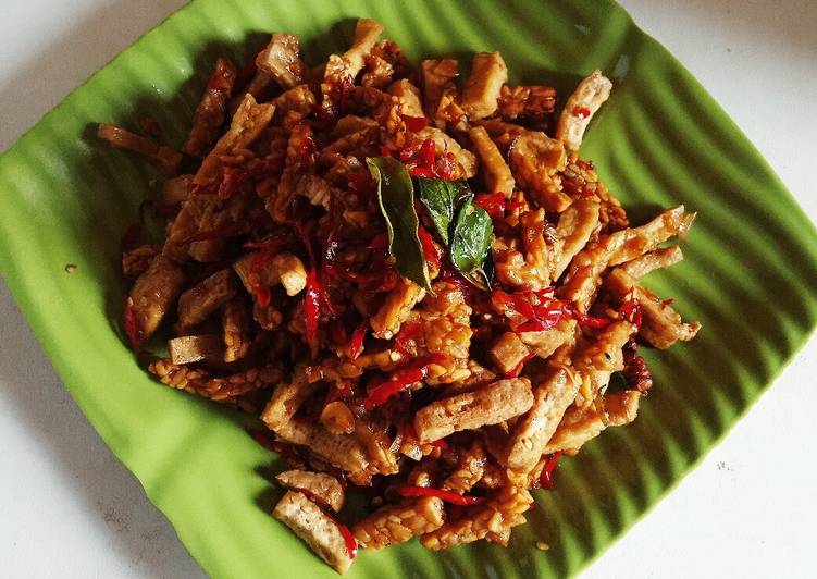 Resep Kering tahu tempe pedas Anti Gagal