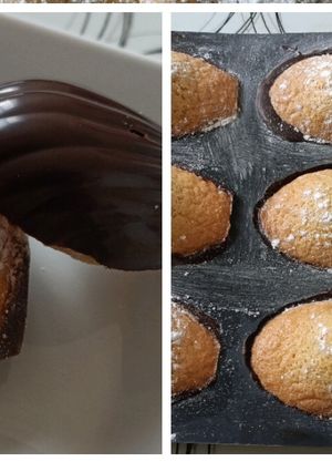 Une photo de Madeleines sur coque en chocolat
