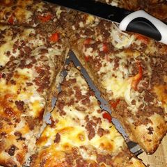Homemade pizza A picture of Homemade pizza.