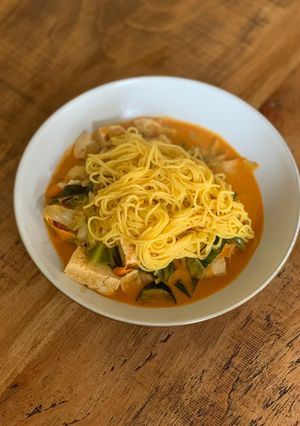 A picture of (In a hurry) coconut curry.