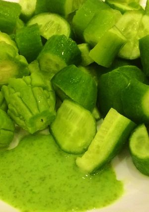 Hình của món Dưa chuột và mướp đắng tí hon.