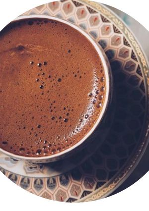 صورة لوصفة قهوه تركيه بالنوتيلا😋👌🏻😴