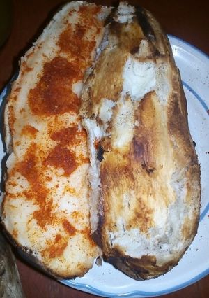 A picture of Charcoal roasted sweet potatoes. #Localfoodcontest_Nairobi East.