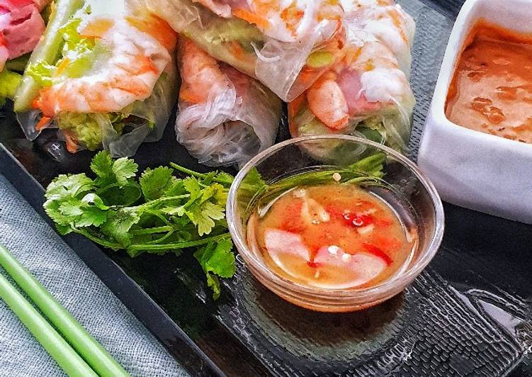 Bagaimana Menyiapkan GOI CUON_ Lumpia dingin Vietnam🥗🦐 yang Enak Banget