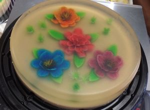 Una foto de Gelatina artística de flores