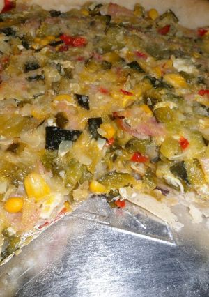 Una foto de Tarta de zapallitos verdes ( cosecha propia )más rica aún...