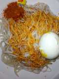 Taliyar Hausa with palm oil,pepper and boiled egg#kaduna state