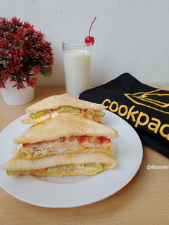Foto resep Egg Mayo & Cheese Sandwich