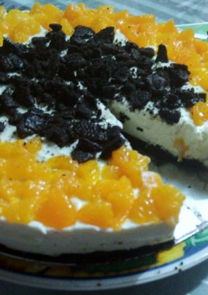 Foto resep Bake No Bake Orange Oreo Cheesecake