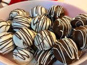A picture of chocolate truffles