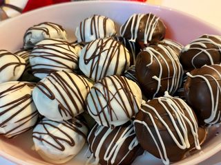 Gluten Free~ Almond and Cocoa Truffles covered in Vanilla or Milk Chocolate