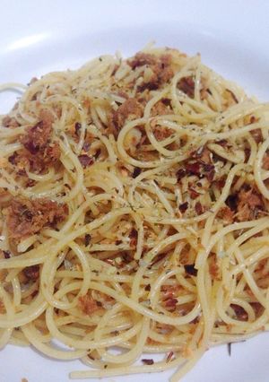 Foto resep Spaghetti Tuna Aglio Olio (no MSG)