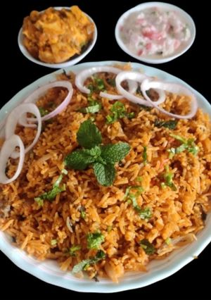 A picture of Empty biryani.