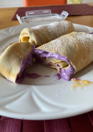 Palacsinta áfonyás túróval recept fotója