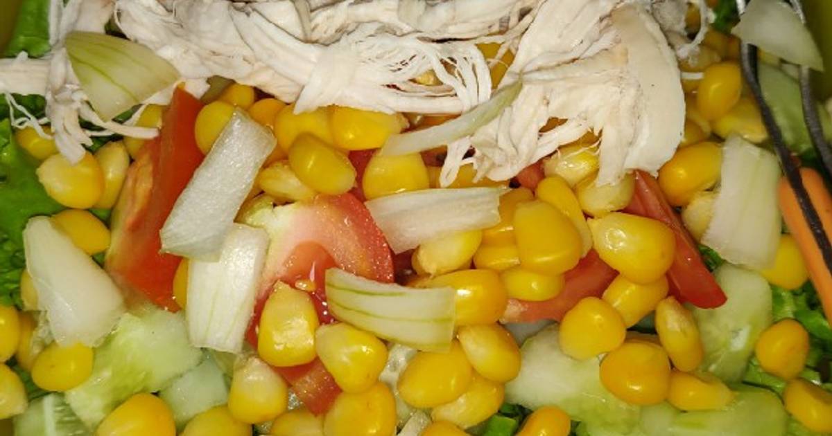 Resep Salad Ayam Sayur oleh safira.atjil - Cookpad