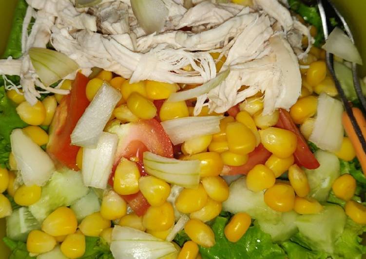 Resep Salad Ayam Sayur oleh safira.atjil - Cookpad