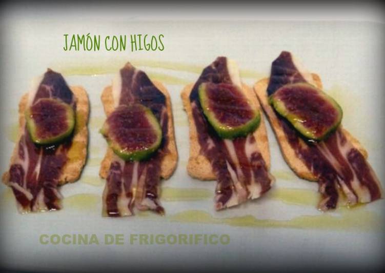 Tapa de jamón con higos