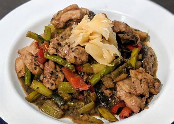 Steps to Prepare Super Quick Homemade Seasame, miso and ginger chicken