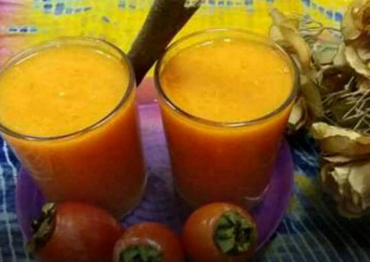 Simple Way to Prepare Homemade Persimmon and Orange Smoothie