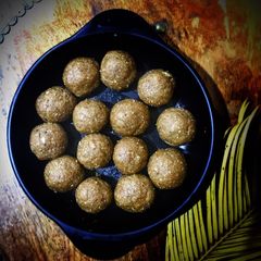 A picture of Rest over chapati gur ghee ladoo.