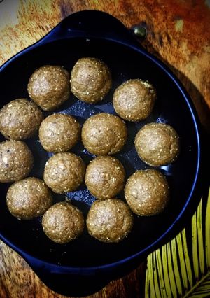 A picture of Rest over chapati gur ghee ladoo.