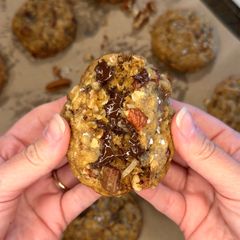 A picture of Brown Butter Cowboy Cookies.