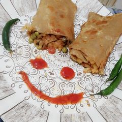 A picture of Vegetable Paratha Roll.