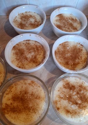 A picture of Rice Pudding Flavored with Mastic.