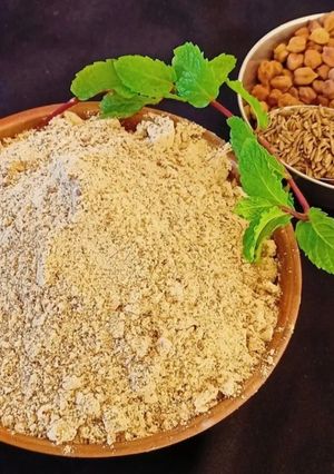 A picture of Homemade Sattu powder.