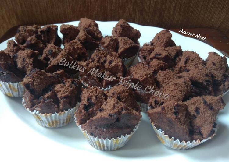 Resep Bolkus Mekar Triple Choco Anti Gagal