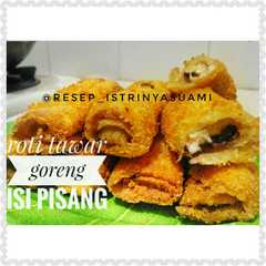 A picture of Roti tawar goreng isi pisang camilan enak, mudah dan cepat.