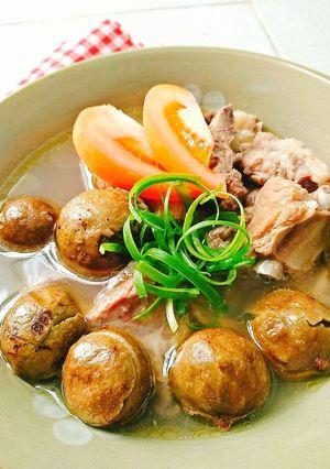 Hình của món Canh Sườn Nấu Sấu.