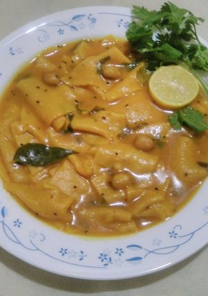 A picture of Dal dhokli.