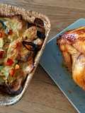 Poulet à la broche et son plat de légumes au Cook Expert