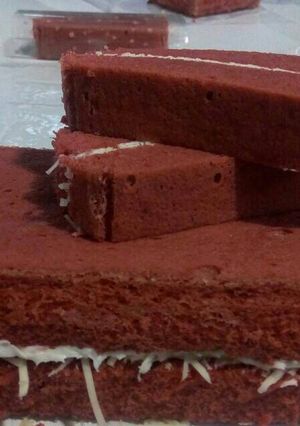 Foto resep Steamed red velvet cake