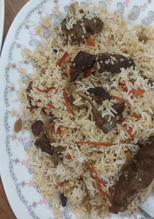 A picture of Mutton Kabuli Pulao.