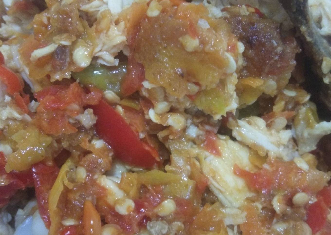 Ayam geprek.